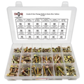 Assortment Kit #601 (212Pcs.) Grade 8 Flange Bolt & Nut Assortment Kit Flange Screws Zinc Yellow