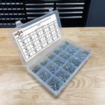 Assortment Kit #604 (616Pcs.) Dome Head Blind Rivets Steel/Steel Mandrel Zinc Clear