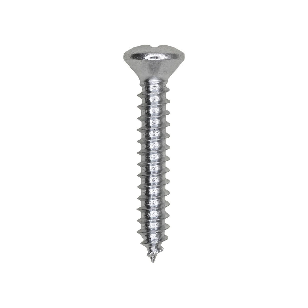 #8x1" Phillips Oval Head Tapping Screw, Type A/AB, Zinc, Standard