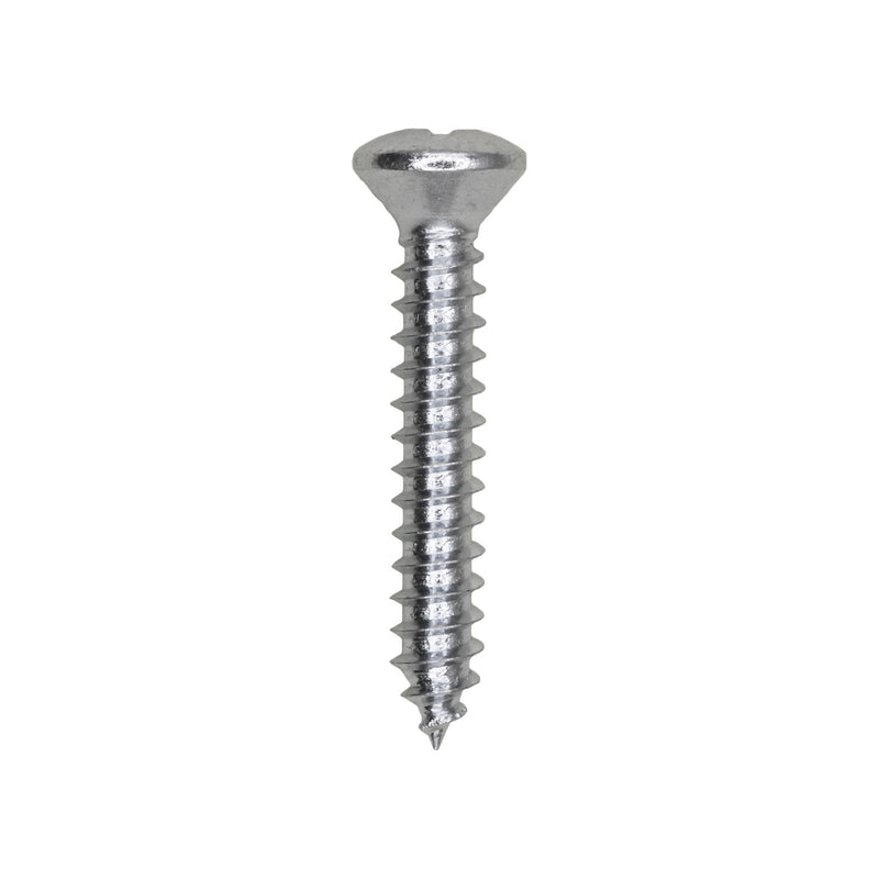 #8x1" Phillips Oval Head Tapping Screw, Type A/AB, Zinc, Standard