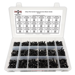 Assortment Kit #611 (716Pcs.)  Small Alloy Flat Socket Head Cap Screws Black Oxide #6 #8 #10