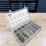 Assortment Kit #616 (324Pcs.) 5/16"-18 Grade 8 Hex Cap Screws, Grade 8 Hex & Nylon Nuts, Grade 8 Flat & Lock Washers - Zinc Yellow