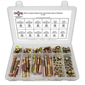 Assortment Kit #618 (136Pcs.) 7/16"-14 Grade 8 Hex Cap Screws, Grade 8 Hex & Nylon Nuts, Grade 8 Flat & Lock Washers - Zinc Yellow