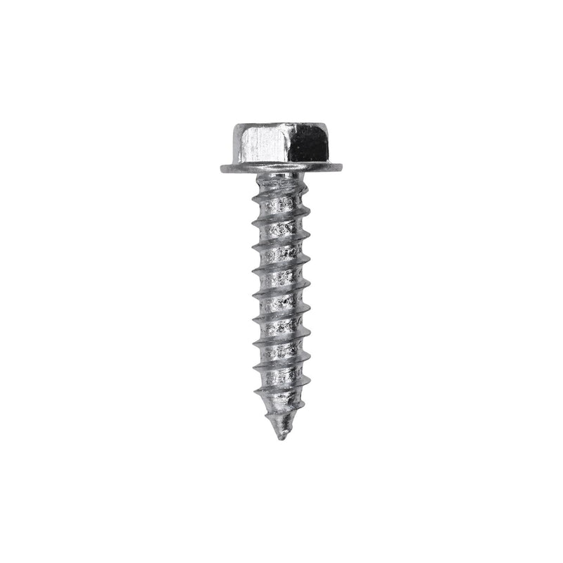 #8x3/4" Phillips Hex Head Flange Hex/Slotted Washer Tapping Screw, Type A/AB, 3/8" Washer, Zinc