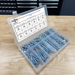 Assortment Kit #626 (324Pcs.) 5/16"-18 Grade 5 Hex Cap Screws, Grade 5 Hex & Nylon Nuts, Flat & Lock Washers - Zinc Plated