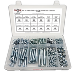 Assortment Kit #626 (324Pcs.) 5/16"-18 Grade 5 Hex Cap Screws, Grade 5 Hex & Nylon Nuts, Flat & Lock Washers - Zinc Plated