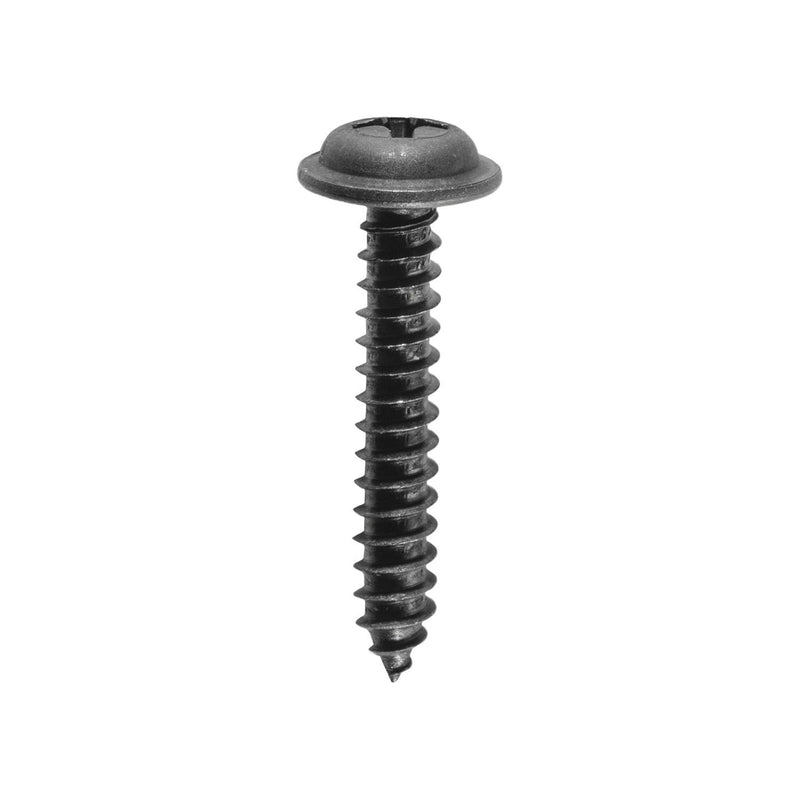#8x1" Phillips Truss Head Flat Washer Tapping Screw, Type A/AB, Black