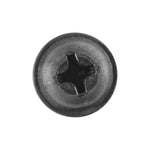 #8x1" Phillips Truss Head Flat Washer Tapping Screw, Type A/AB, Black