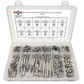 Assortment Kit #635 (421Pcs.) 1/4"-20, 18-8 (304) Stainless Steel Hex Cap Screws, Hex & Nylon Nuts, Flat & Lock Washers