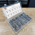 Assortment Kit #637 (220Pcs.) 3/8"-16, 18-8 (304) Stainless Steel Hex Cap Screws, Hex & Nylon Nuts, Flat & Lock Washers