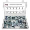 Assortment Kit #641 (324Pcs.) M8-1.25 Class 10.9 Hex Cap Screws, Hex & Nylon Nuts, Flat & Lock Washers - Zinc Plated