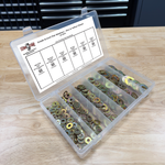 Assortment Kit #644 (391Pcs.) Grade 8 Inch Flat Washers - Zinc & Yellow Plated