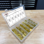 Assortment Kit #645 (201Pcs.) Grade 8 Inch Extra Thick Flat Washers - Zinc & Yellow Plated