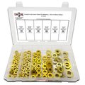 Assortment Kit #645 (201Pcs.) Grade 8 Inch Extra Thick Flat Washers - Zinc & Yellow Plated