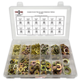 Assortment Kit #646 (355Pcs.) Grade 8 Inch Flat & Lock Washers - Zinc & Yellow Plated