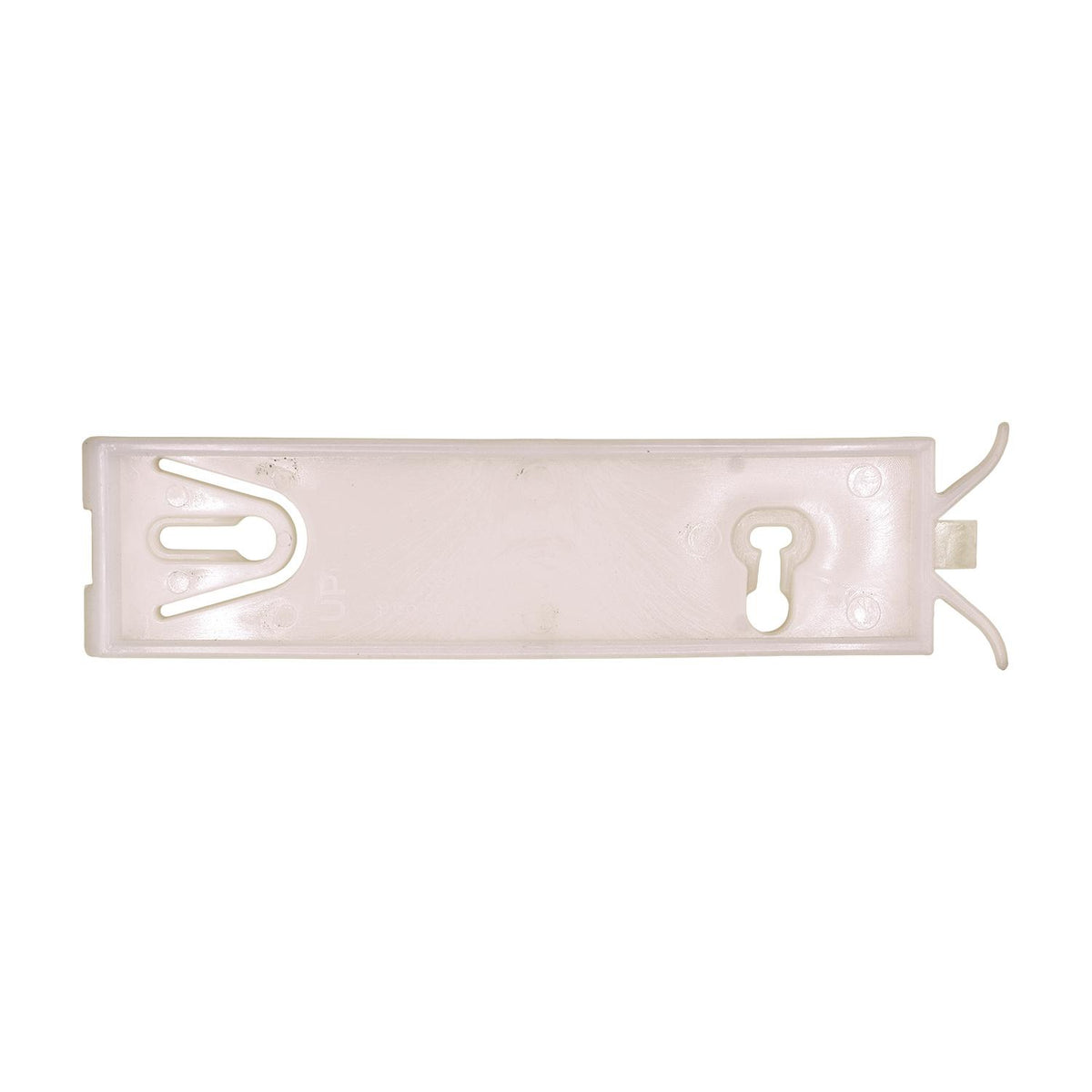 White Nylon Body Sill Molding Clip, 1-7/32" Overall Width