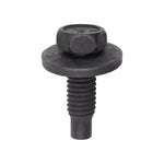 3/8"-16x1-3/16" Hex Head SEMS Body Bolt with a Dog Point, 1" Washer, Black Phosphate