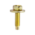 5/16"-18x1-3/16" Hex Head SEMS Body Bolt with a Dog Point, 7/8" Washer, Trivalent Yellow Zinc