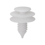 7.1mmx14.5mm White Nylon Triple Head Door Panel Christmas Tree Retainer, 19mm Head