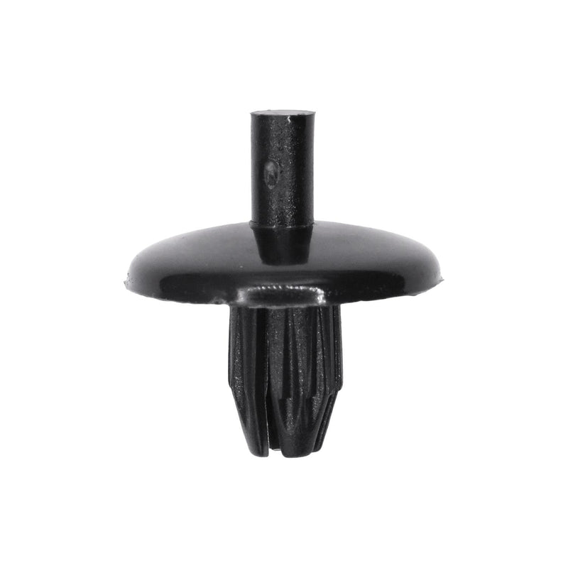 7mmx10.5mm Black Nylon Push-Type Headliner Retainer with Open End, 19mm Head