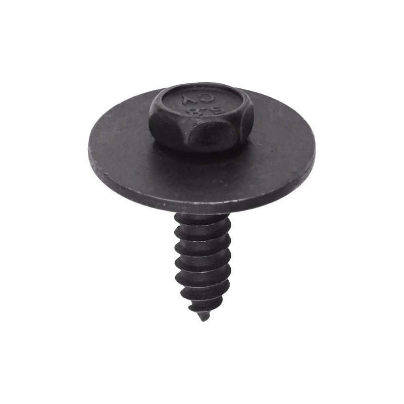 M6.3-1.81x22mm Hex Head SEMS Tapping Screw, Type A/AB, 24mm Washer, Black