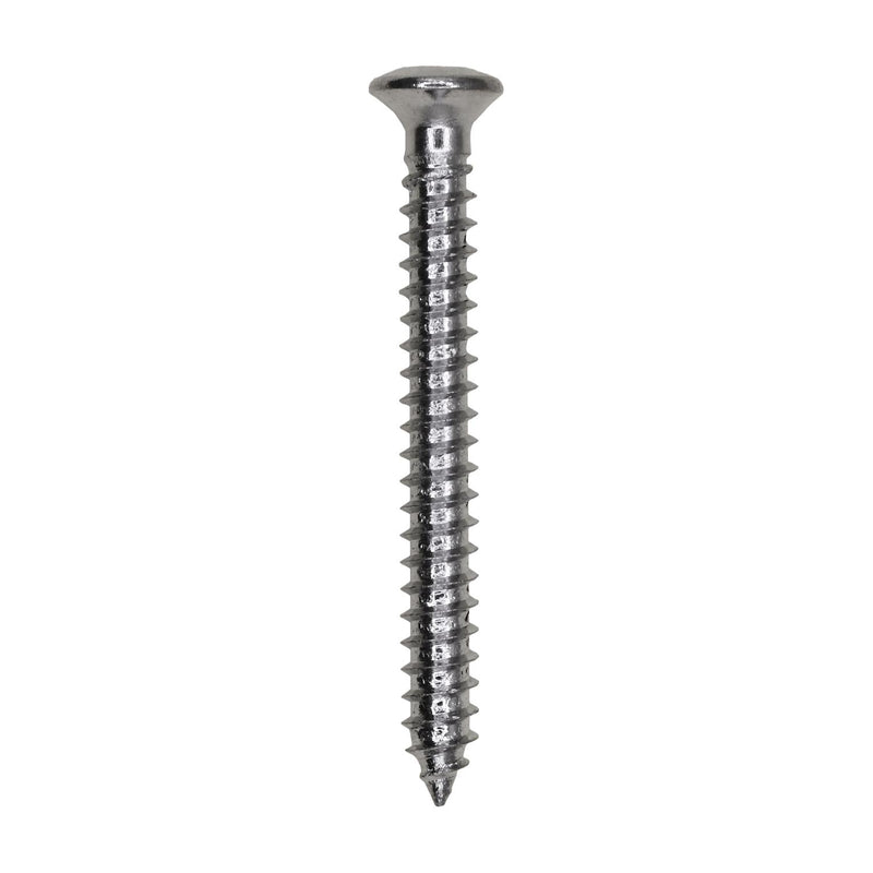 M4.2-1.41x40mm Torx Oval Head T.S Screw, Type A/AB, Chrome