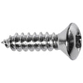 #10x3/4" Torx Oval Head Tapping Screw, Type A/AB, Chrome
