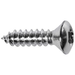 #10x3/4" Torx Oval Head Tapping Screw, Type A/AB, Chrome