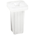 M4.2 White Nylon High Mount Lamp Screw Grommet, 7.2mm Hole, 10mmx10mm Head