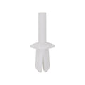 1/4"x1/2" White Nylon Push-Type Rear Radiator Lower Grille Retainer with Open End, 7/16" Head