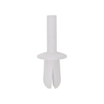1/4"x1/2" White Nylon Push-Type Rear Radiator Lower Grille Retainer with Open End, 7/16" Head