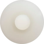 1/4"x1/2" White Nylon Push-Type Rear Radiator Lower Grille Retainer with Open End, 7/16" Head