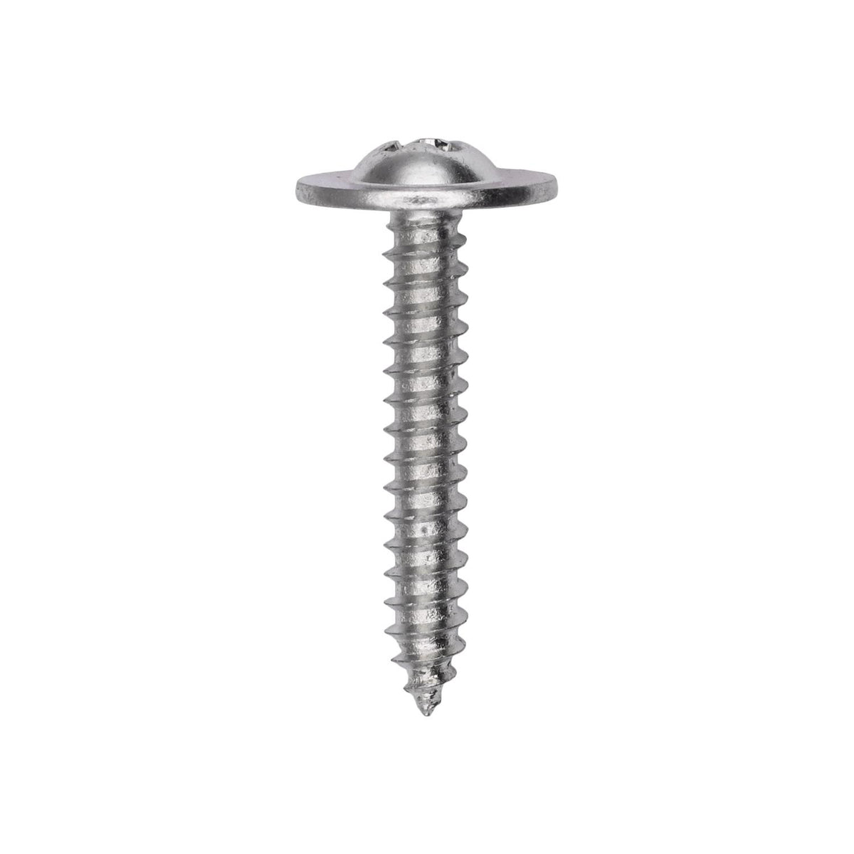 #8x1" Phillips Truss Head Flat Washer Tapping Screw, Type A/AB, Zinc