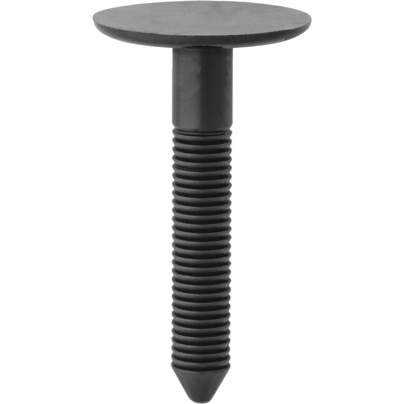 6mmx38mm Black Nylon Single Head Door Panel Christmas Tree Retainer, 22mm Head