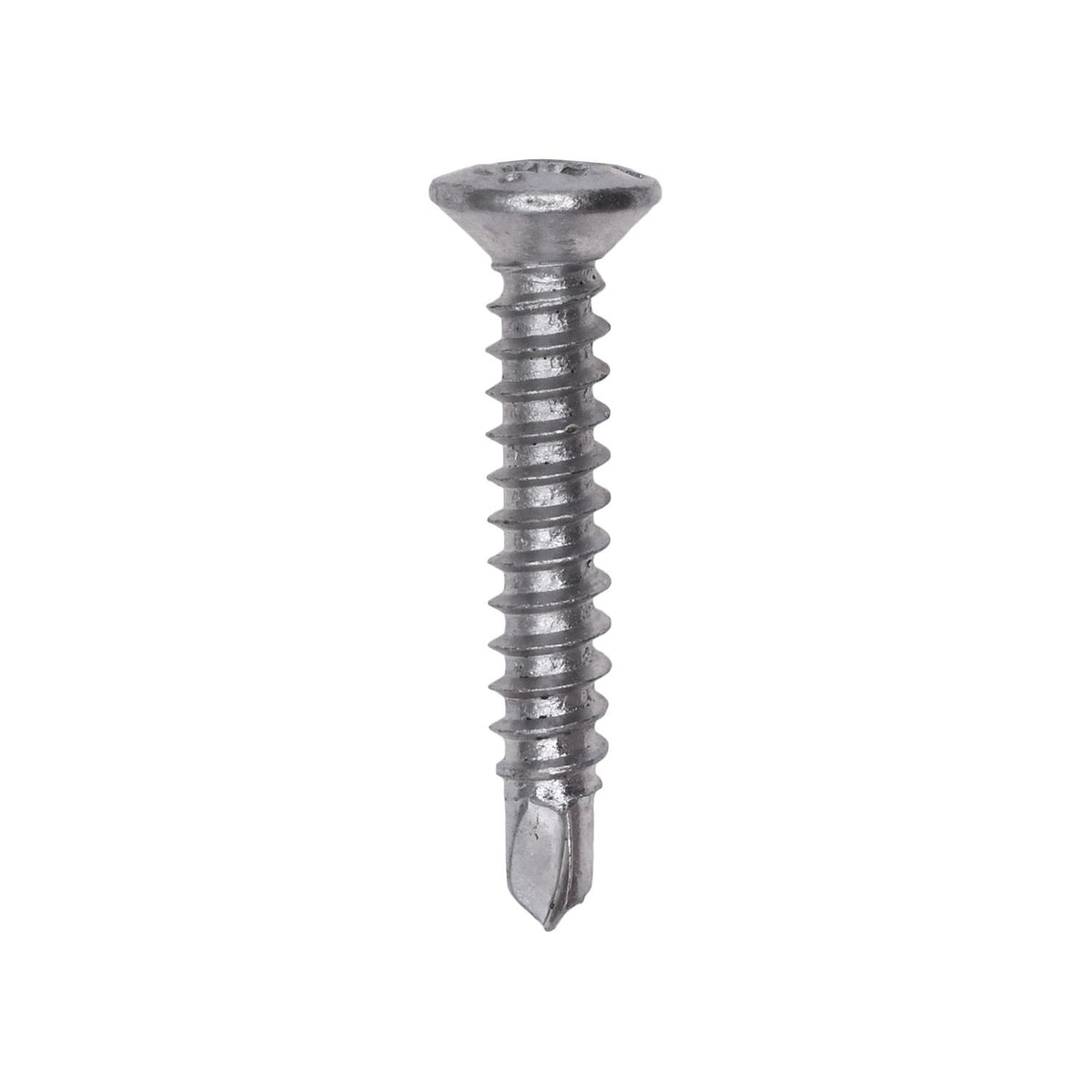 M4.2-1.41x25mm Phillips Pozi Oval Head Tapping Screw, Type A/AB, Zinc