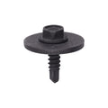 #8x5/8" Hex Head Washer Tapping Screw with Tek Point, Type 2 Self-Drilling Tek, Black