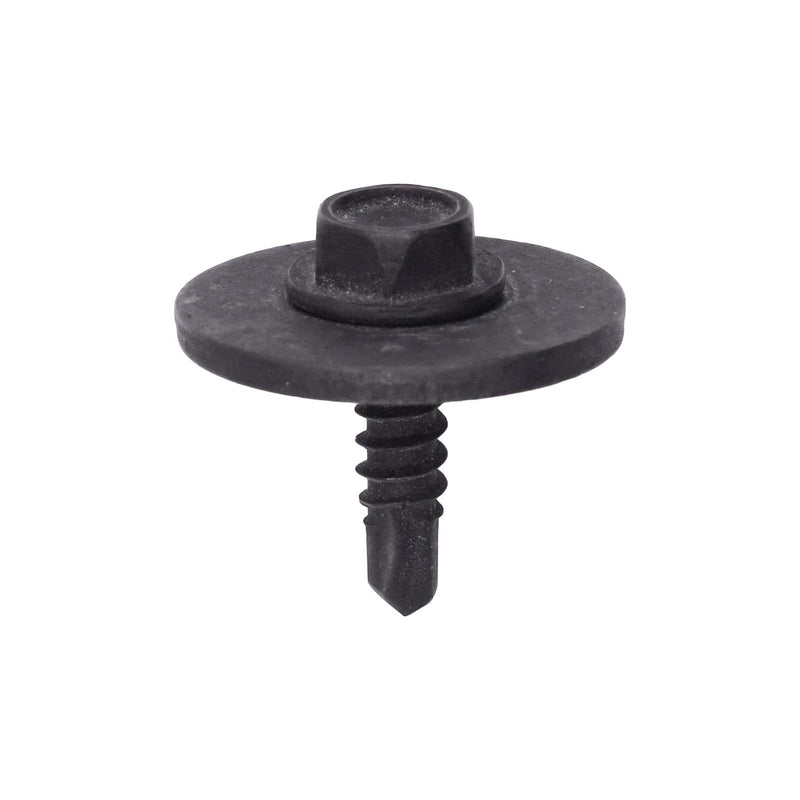 #8x5/8" Hex Head Washer Tapping Screw with Tek Point, Type 2 Self-Drilling Tek, Black