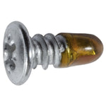 #8x3/8" Phillips Truss Head Washer Tapping Screw with Tek Point, Drill, 9/32" Washer, Chrome