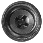 #10x1/2" Phillips Oval Head SEMS Tapping Screw Countersunk Washer, Type A/AB, Black