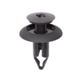 6mmx14mm Black Nylon Screw-Type Cowl, Bumper, Fender Liner, Interior Trim Retainer with Closed End, 15mm Head
