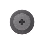 6mmx14mm Black Nylon Screw-Type Cowl, Bumper, Fender Liner, Interior Trim Retainer with Closed End, 15mm Head