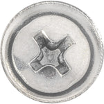 #10x5/8" Phillips Oval Head SEMS Flush Washer Tapping Screw, Type A/AB, Chrome
