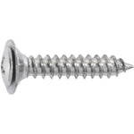 #10x1" Phillips Oval Head SEMS Flush Washer Tapping Screw, Type A/AB, Chrome