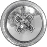 #10x1" Phillips Oval Head SEMS Flush Washer Tapping Screw, Type A/AB, Chrome