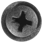 #8x3/4" Phillips Oval Head SEMS Flush Washer Tapping Screw, Type A/AB, Black