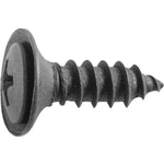#10x5/8" Phillips Oval Head SEMS Flush Washer Tapping Screw, Type A/AB, Black