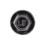 #14x3/4" Hex Serrated Head Washer Tapping Screw with Pierce Point, 5/8" Washer, Black