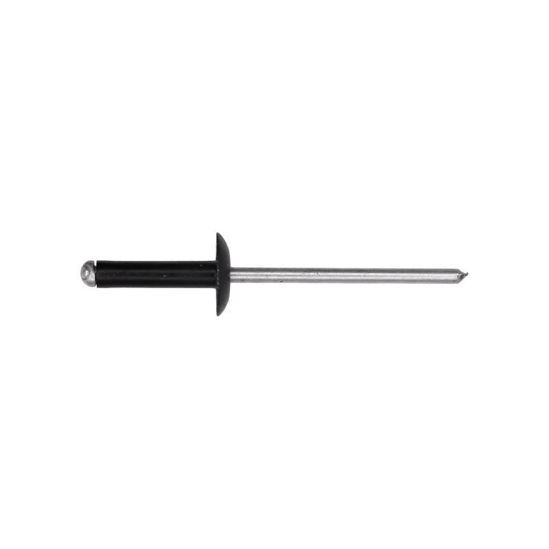 0.125" Black Specialty Rivet, 0.125"- 0.375" Grip