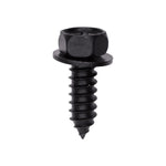 #14x3/4" Phillips Hex Head Flange Hex/Slotted Washer Tapping Screw, Type A/AB, 1/2" Washer, Black