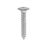 #8x1" Phillips Oval Head SEMS Flush Washer Tapping Screw, Type A/AB, Chrome